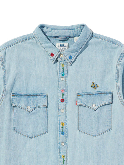 リラックスフィット ウエスタンシャツ