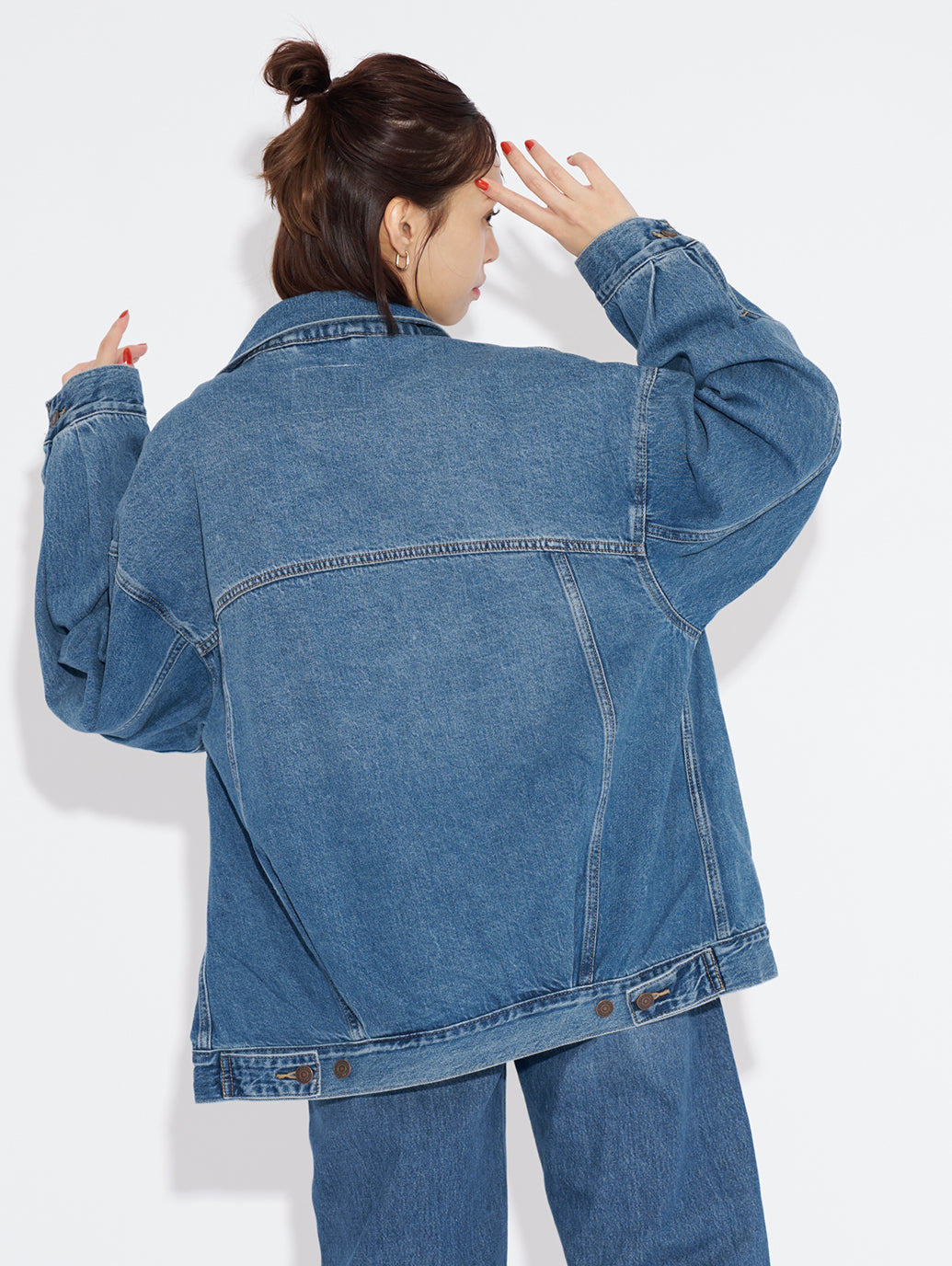 XL WOMEN'Sトラッカージャケット ミディアムインディゴ WORN IN 