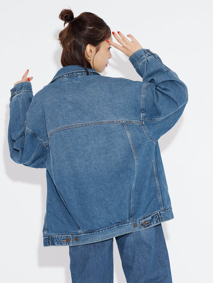 XL WOMEN'Sトラッカージャケット ミディアムインディゴ WORN IN 