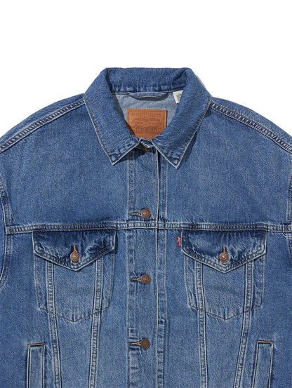 XL WOMEN'Sトラッカージャケット ミディアムインディゴ WORN IN 