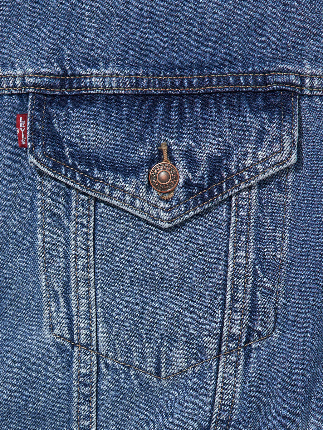 XL WOMEN'Sトラッカージャケット ミディアムインディゴ WORN IN 
