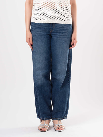 BAGGY DAD ジーンズ ミディアムインディゴ