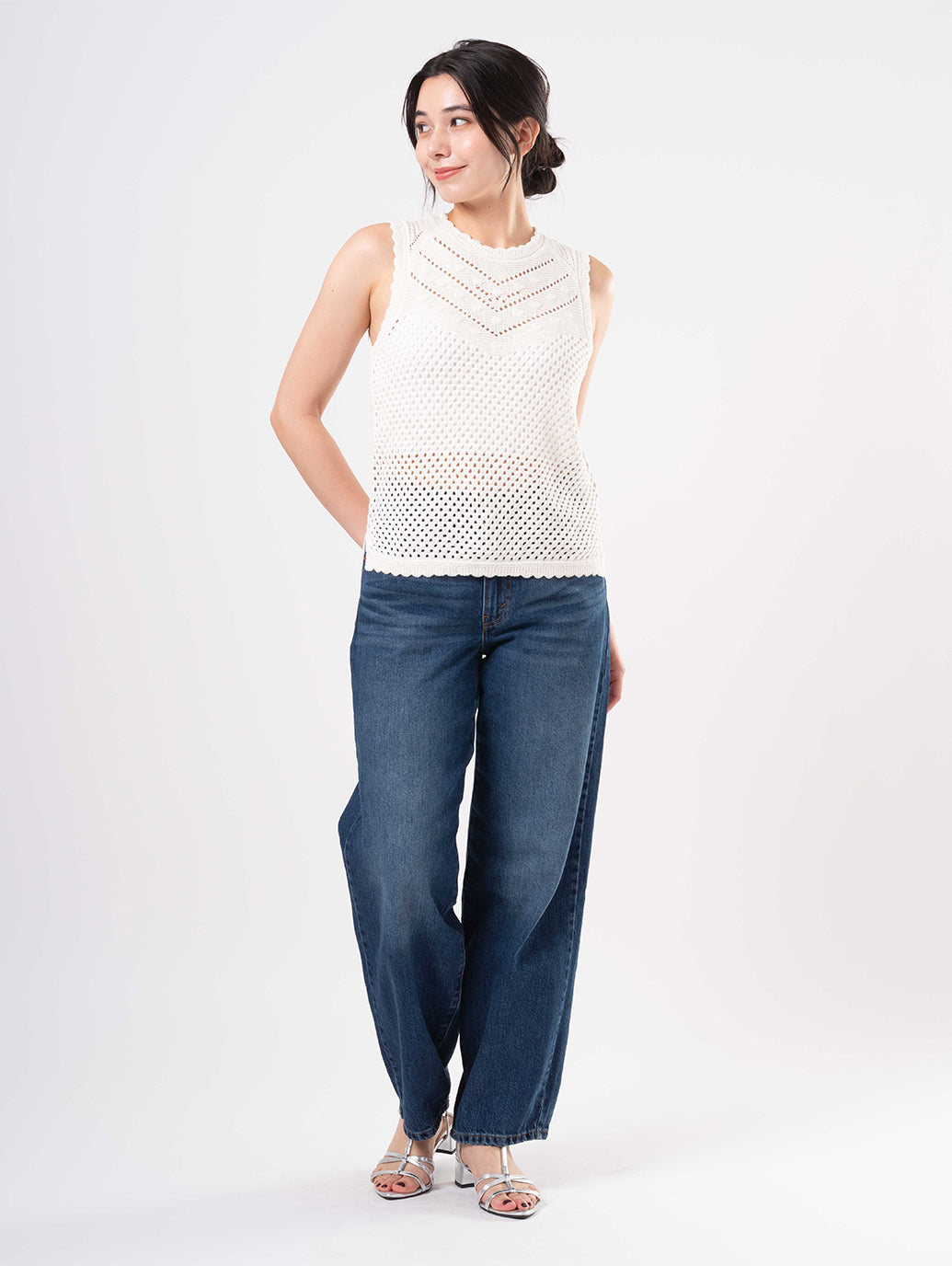 BAGGY DAD ジーンズ ミディアムインディゴ