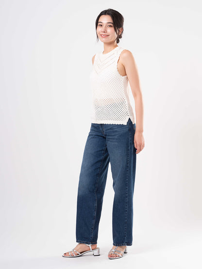 BAGGY DAD ジーンズ ミディアムインディゴ