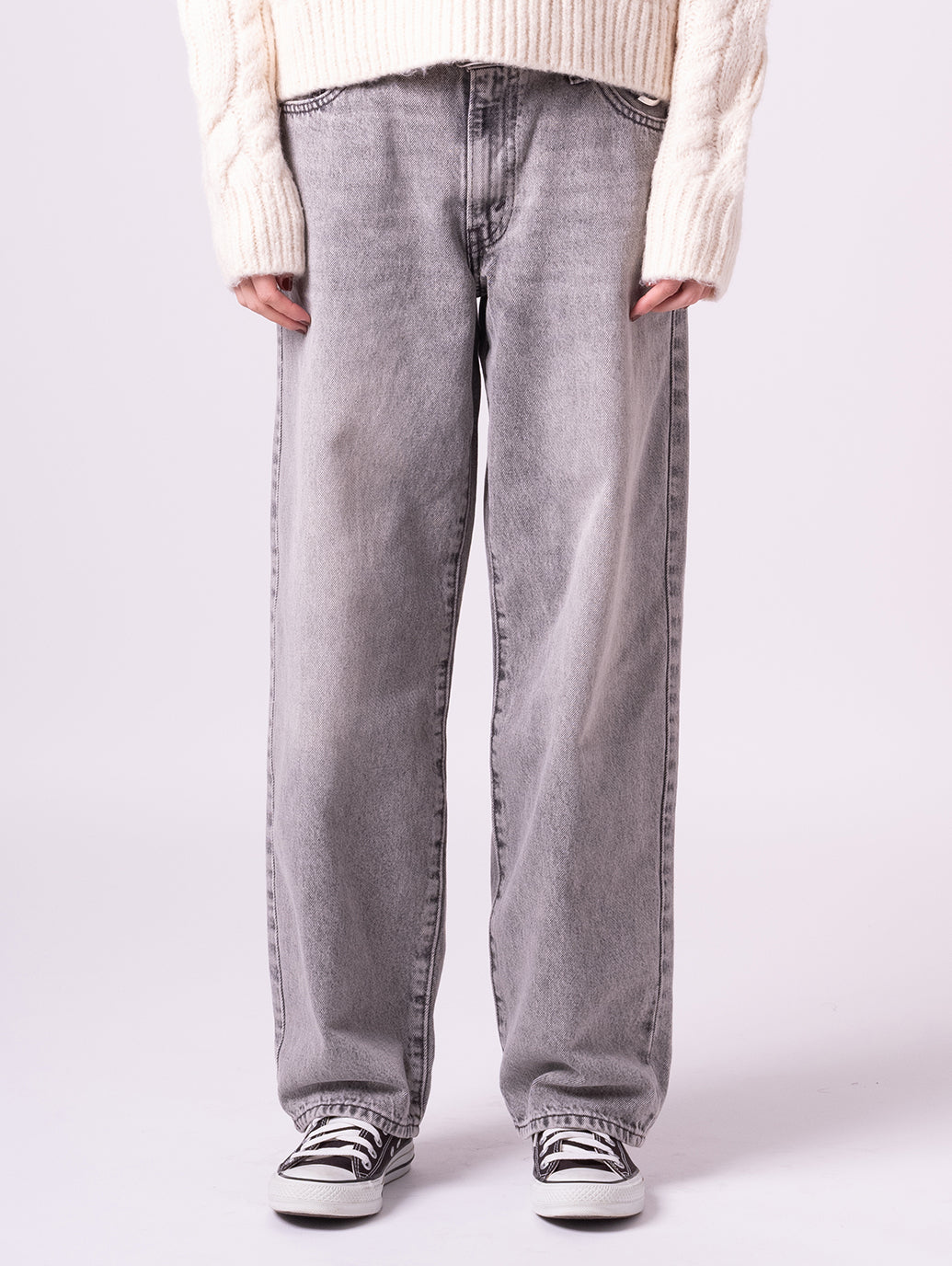 BAGGY DAD ジーンズ グレー