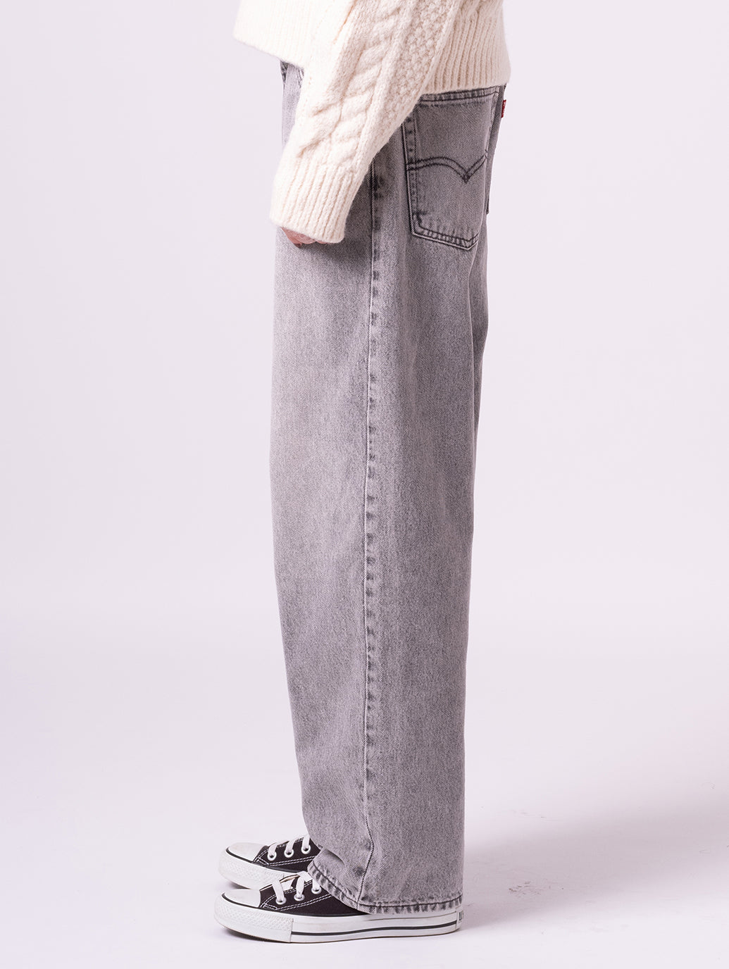 BAGGY DAD ジーンズ グレー