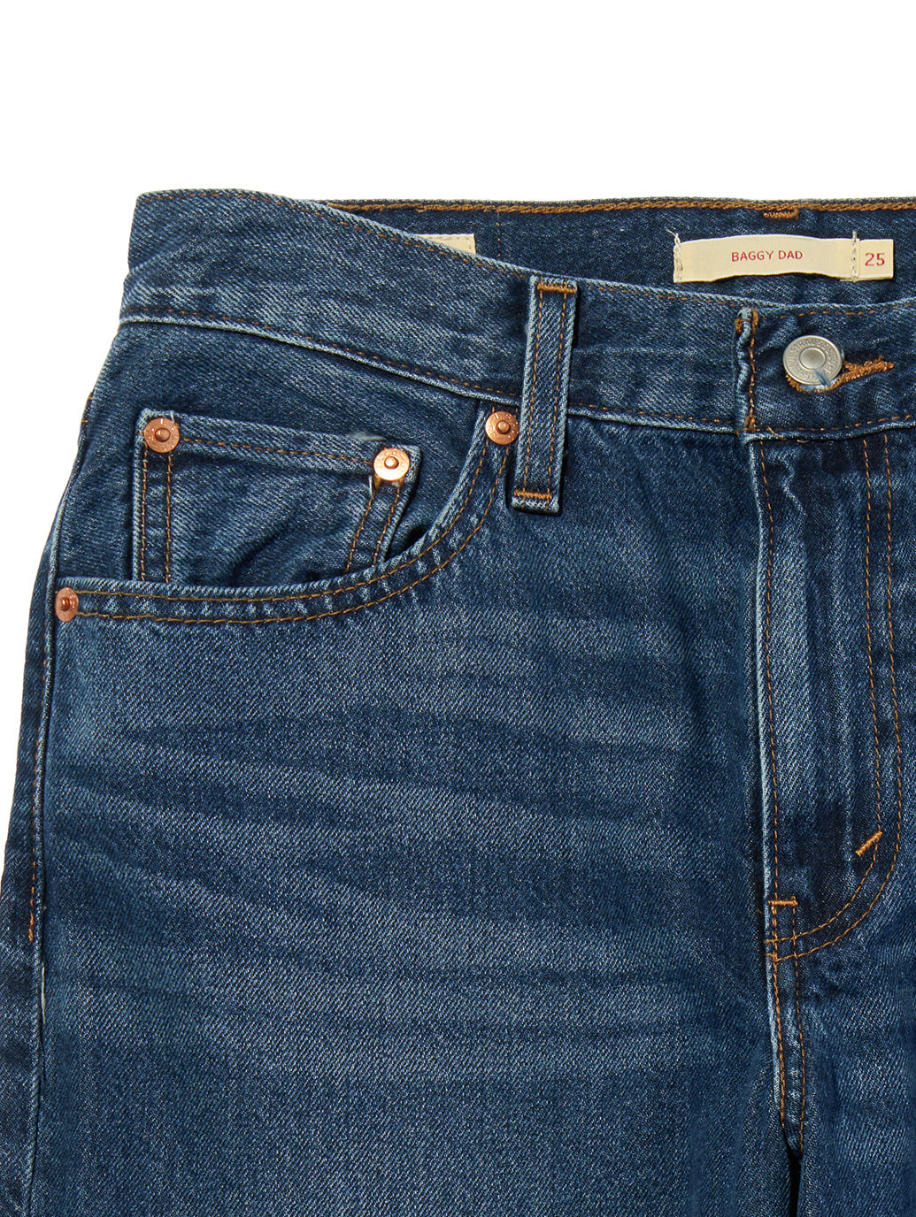 BAGGY DAD ジーンズ ミディアムインディゴ