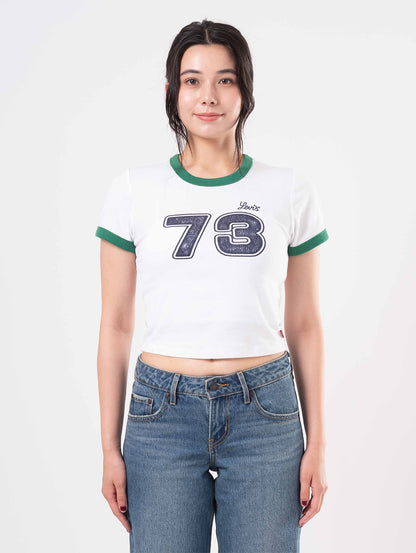 グラフィック ミニ リンガーTシャツ