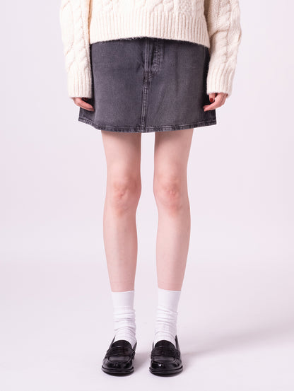 ICON デニム スカート ブラック