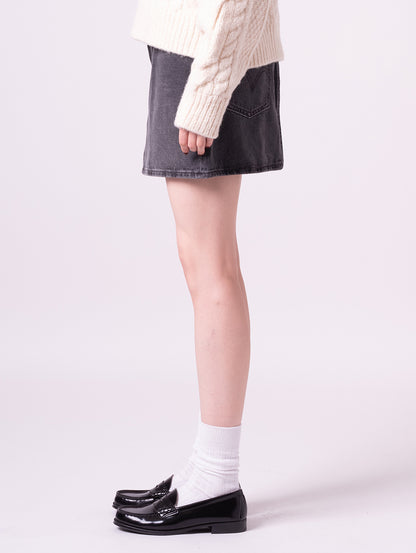 ICON デニム スカート ブラック