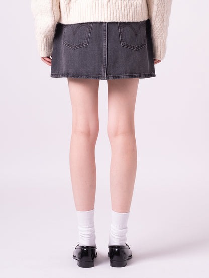 ICON デニム スカート ブラック