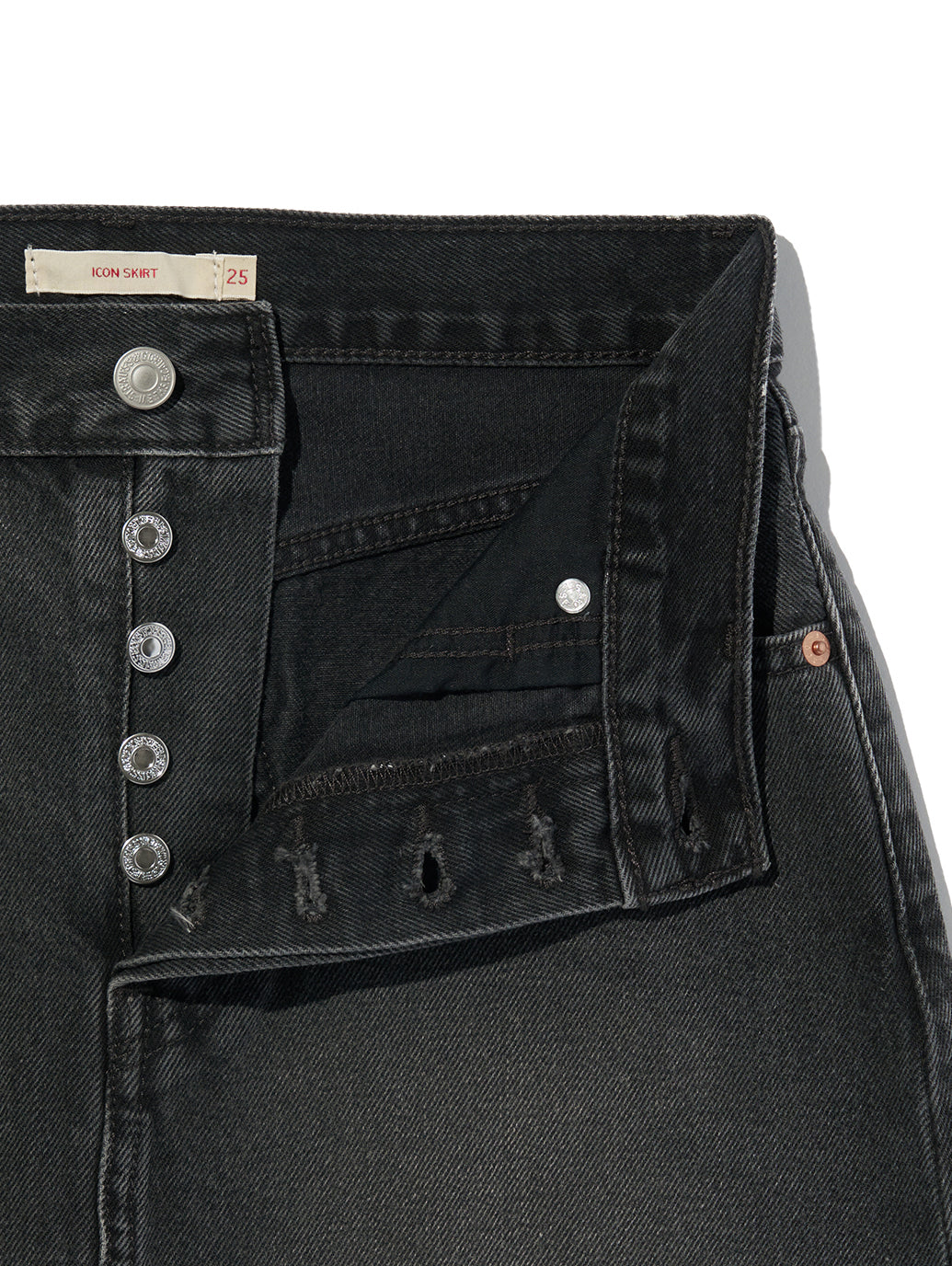 ICON デニム スカート ブラック