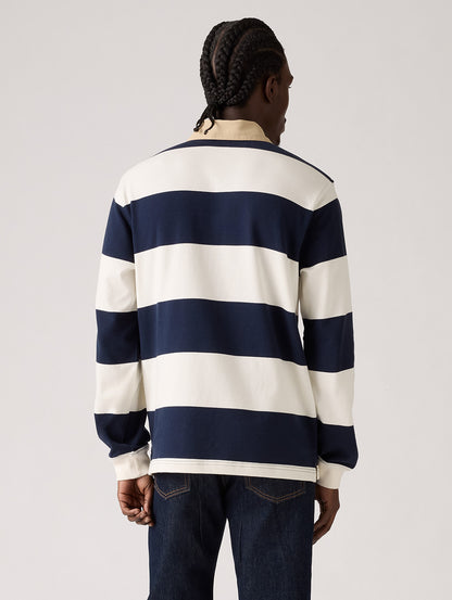 ストライプ ラグビーシャツ