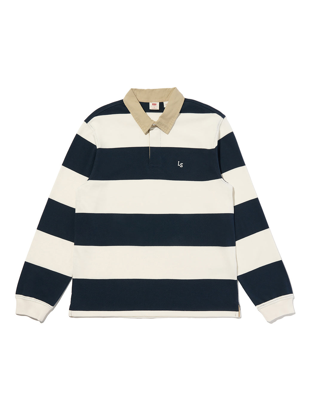 ストライプ ラグビーシャツ