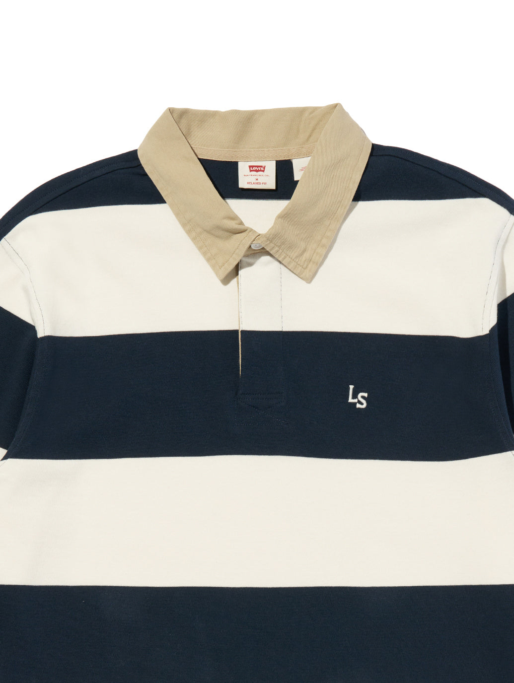 ストライプ ラグビーシャツ