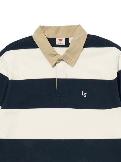 ストライプ ラグビーシャツ