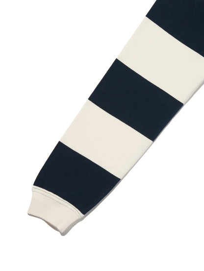 ストライプ ラグビーシャツ