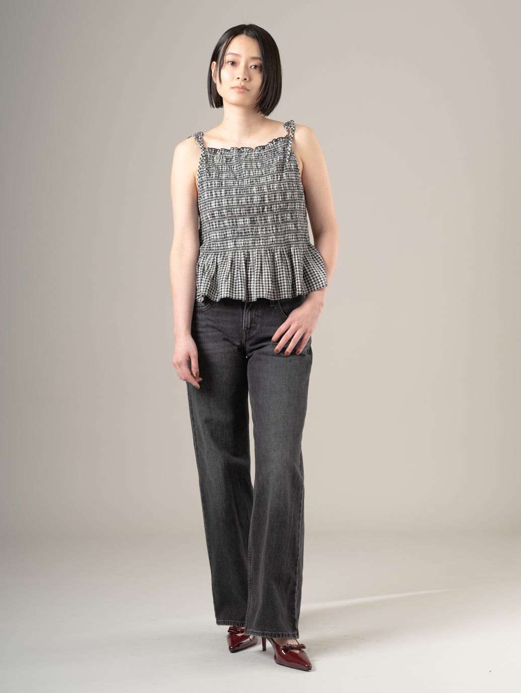 LOW LOOSE ジーンズ ブラック