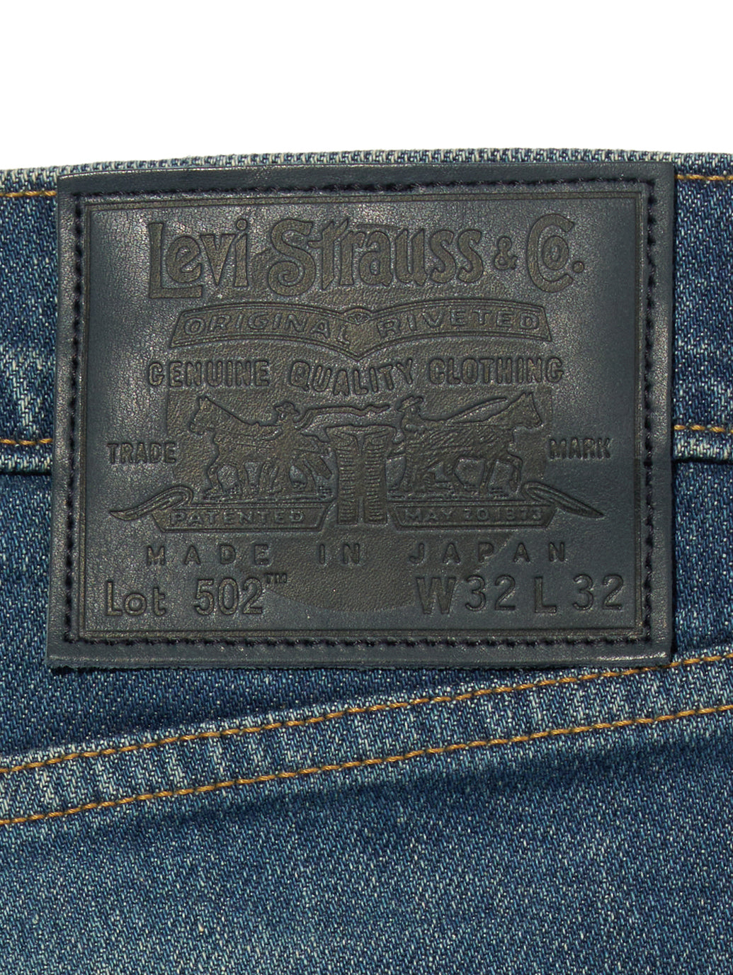 BLUETAB™ 502™ テーパードジーンズ ミディアムインディゴ MADE IN JAPAN 