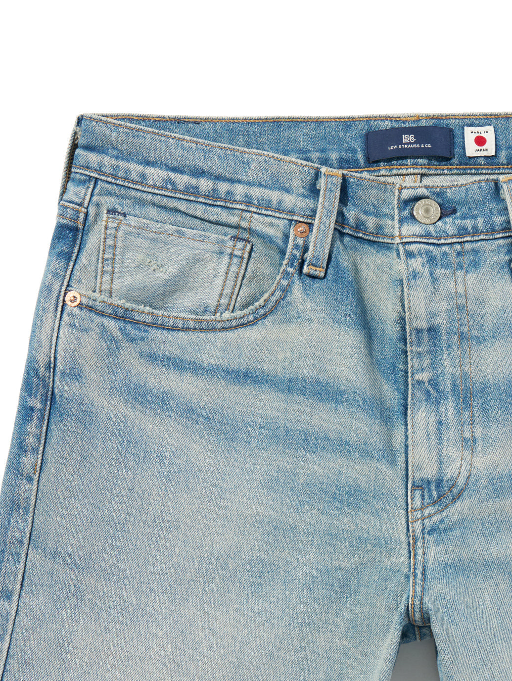 BLUETAB™ 502™ テーパードジーンズ ライトインディゴ MADE IN JAPAN