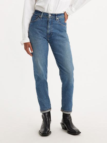 MADE IN JAPAN ハイライズ スリムジーンズ ミディアムインディゴ