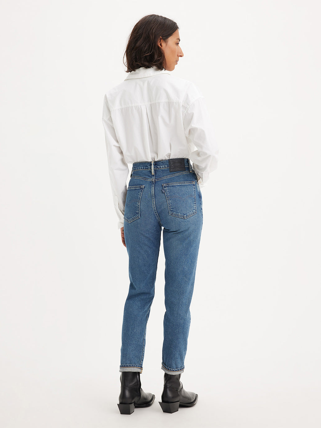 MADE IN JAPAN ハイライズ スリムジーンズ ミディアムインディゴ