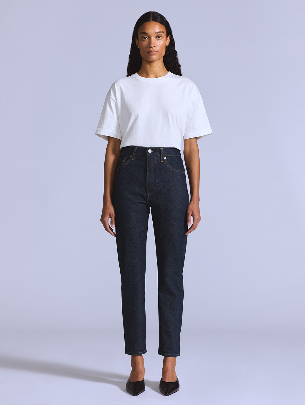 BLUETAB™ ハイライズ スリムジーンズ ダークインディゴ MADE OF JAPAN