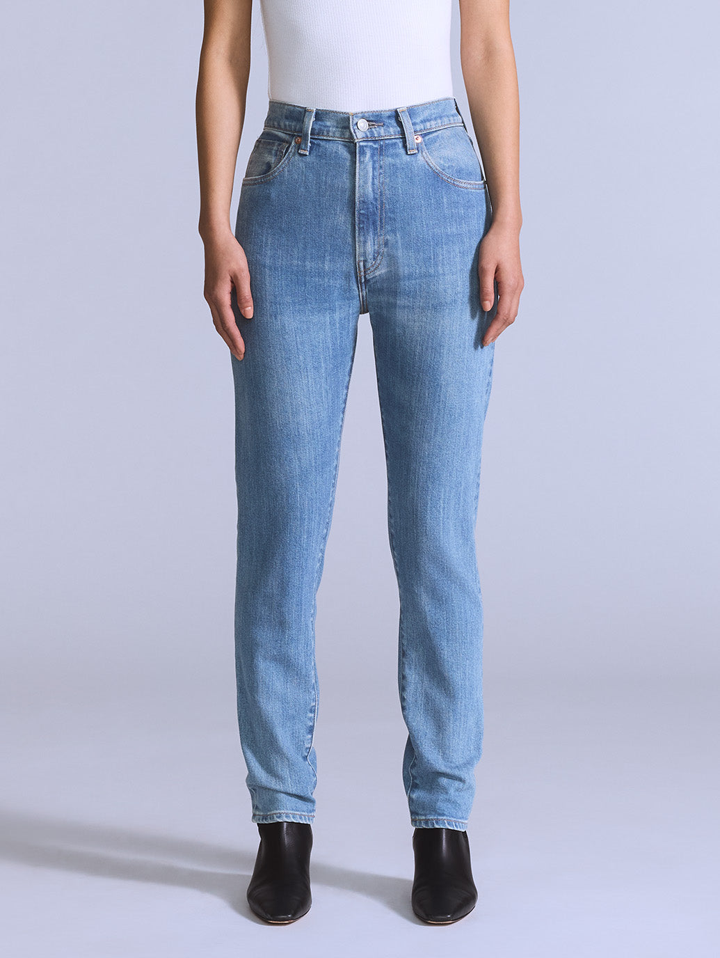 BLUETAB™ ハイライズスリムジーンズ ミディアムインディゴ MADE IN JAPAN 