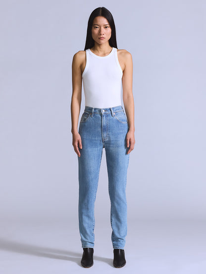 BLUETAB™ ハイライズスリムジーンズ ミディアムインディゴ MADE IN JAPAN 