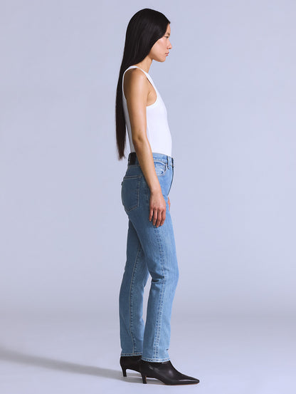 BLUETAB™ ハイライズスリムジーンズ ミディアムインディゴ MADE IN JAPAN 