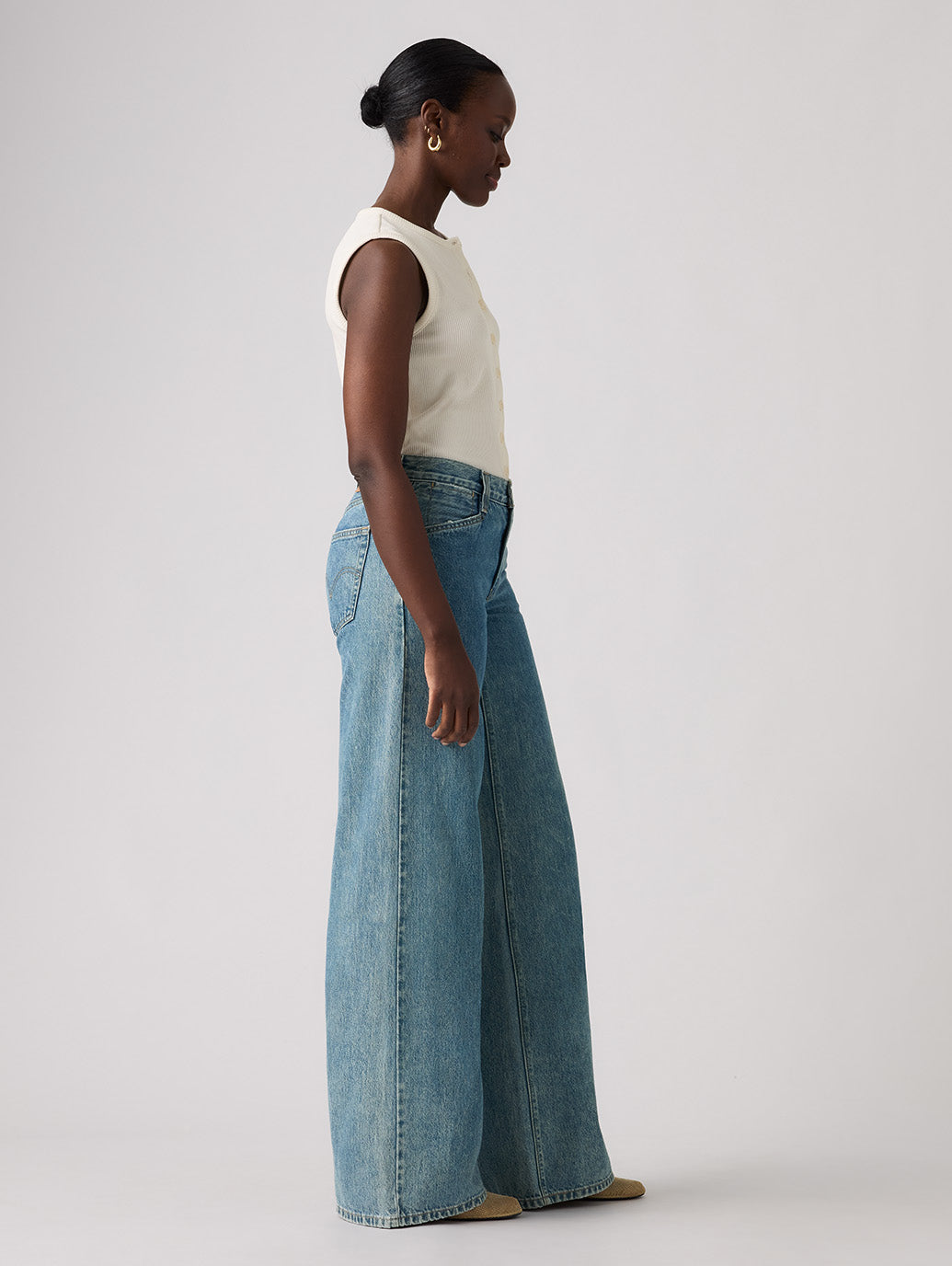 94 BAGGY WIDE LEG ジーンズ ミディアムインディゴ