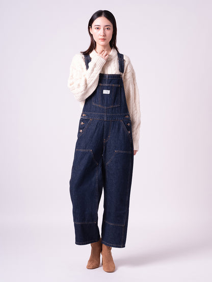 BAGGY ハイウエスト オーバーオール ダークインディゴブルー
