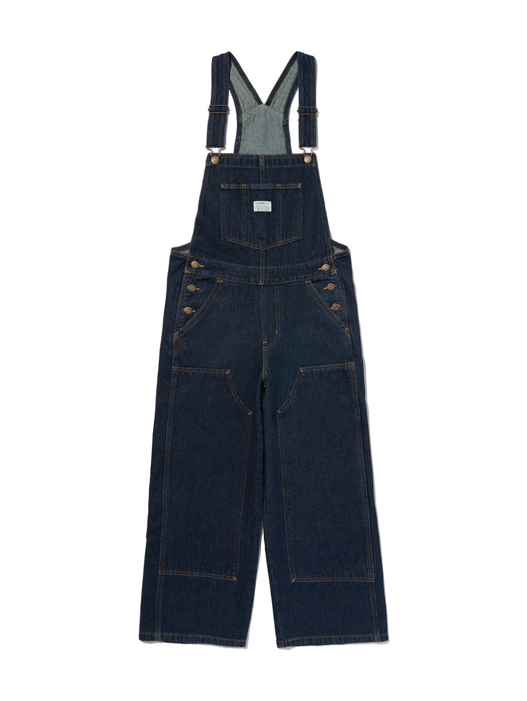 BAGGY ハイウエスト オーバーオール ダークインディゴブルー