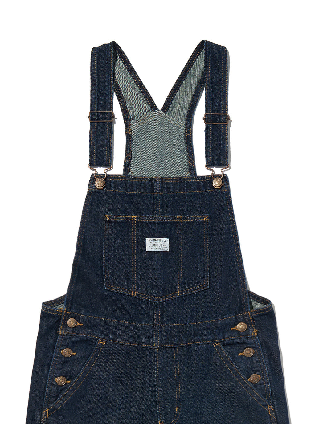 BAGGY ハイウエスト オーバーオール ダークインディゴブルー