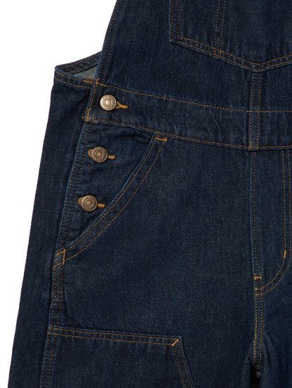 BAGGY ハイウエスト オーバーオール ダークインディゴブルー