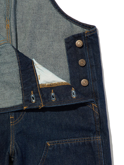 BAGGY ハイウエスト オーバーオール ダークインディゴブルー