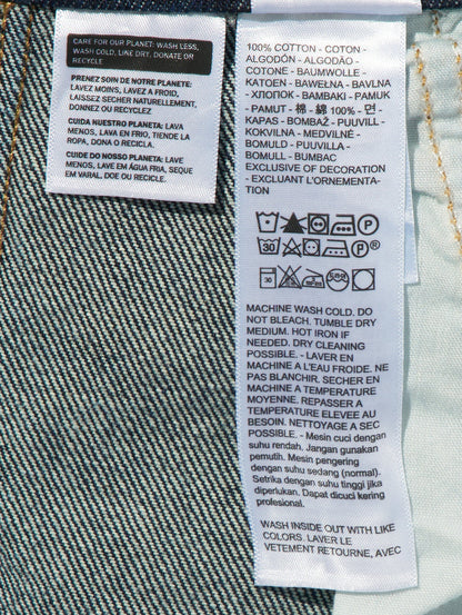 BAGGY ハイウエスト オーバーオール ダークインディゴブルー