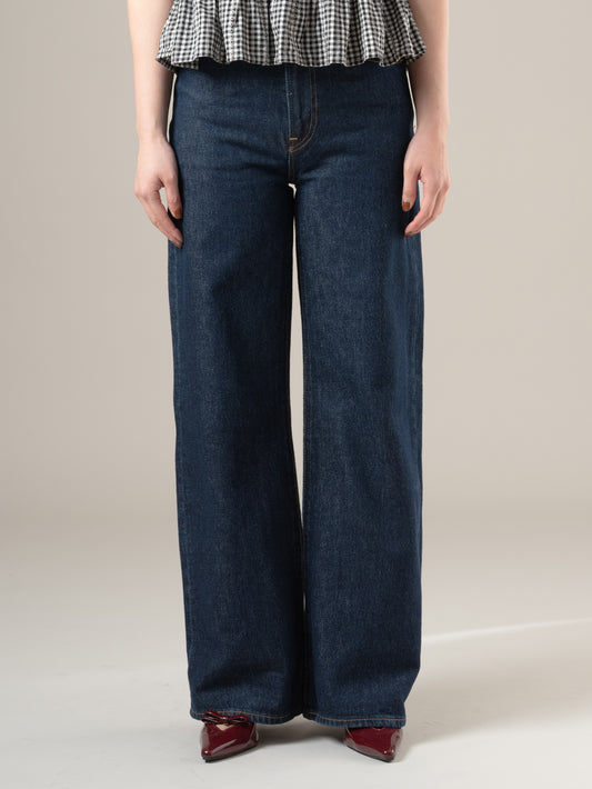 RIBCAGE WIDE LEG ジーンズ ダークインディゴ