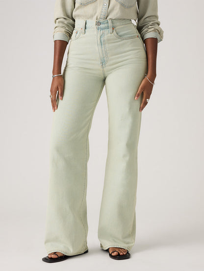 RIBCAGE WIDE LEG ジーンズ ライトインディゴ