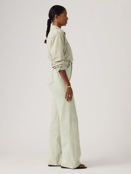 RIBCAGE WIDE LEG ジーンズ ライトインディゴ