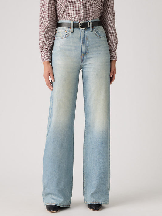 RIBCAGE WIDE LEG ジーンズ ライトインディゴ