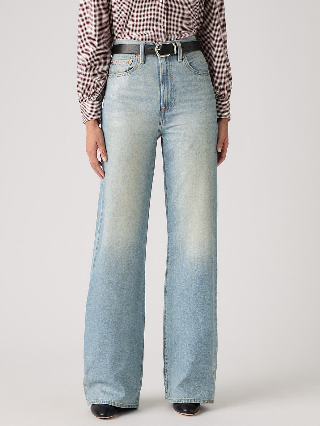 RIBCAGE WIDE LEG ジーンズ ライトインディゴ