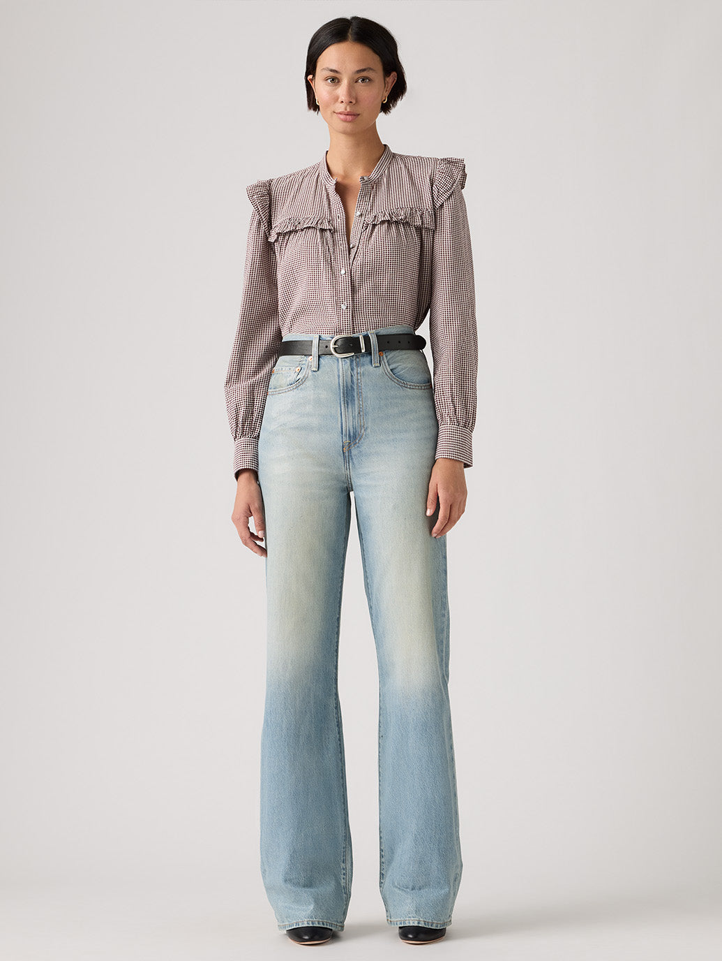 RIBCAGE WIDE LEG ジーンズ ライトインディゴ