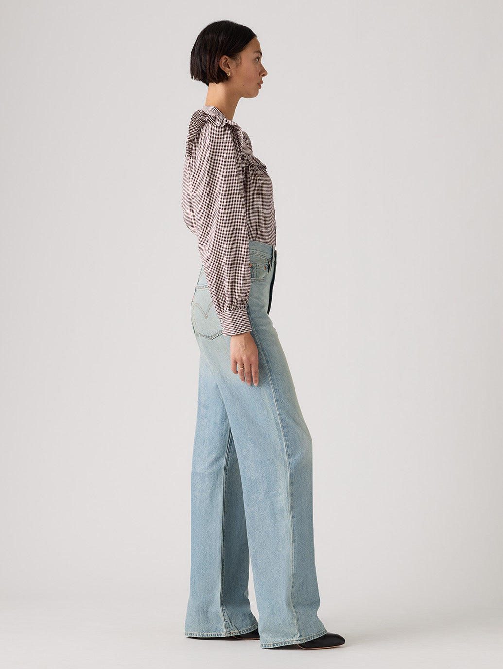 RIBCAGE WIDE LEG ジーンズ ライトインディゴ