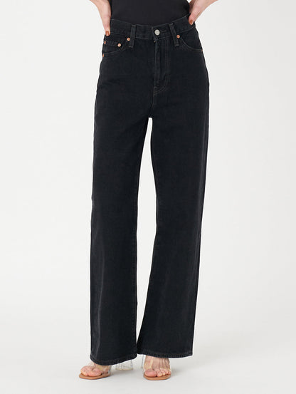 RIBCAGE WIDE LEG ブラック