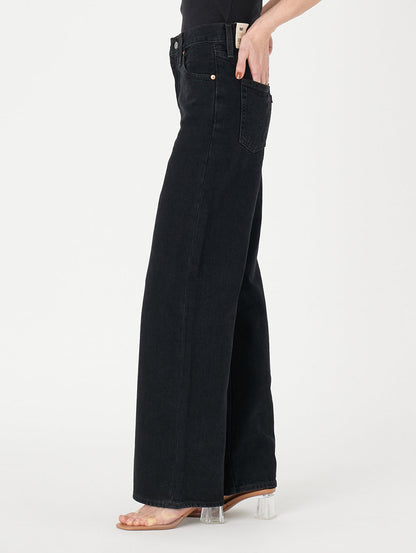 RIBCAGE WIDE LEG ブラック