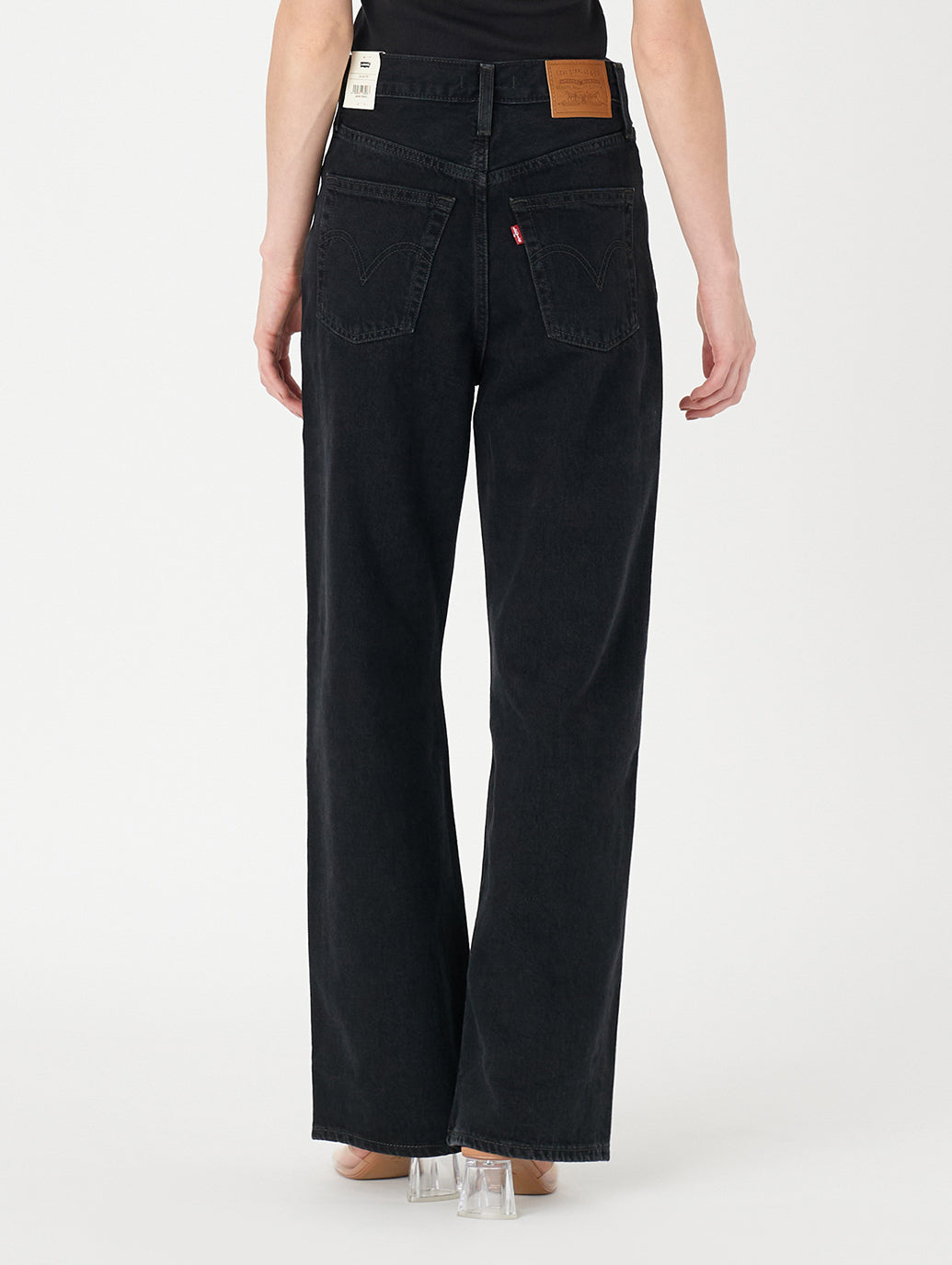 RIBCAGE WIDE LEG ブラック