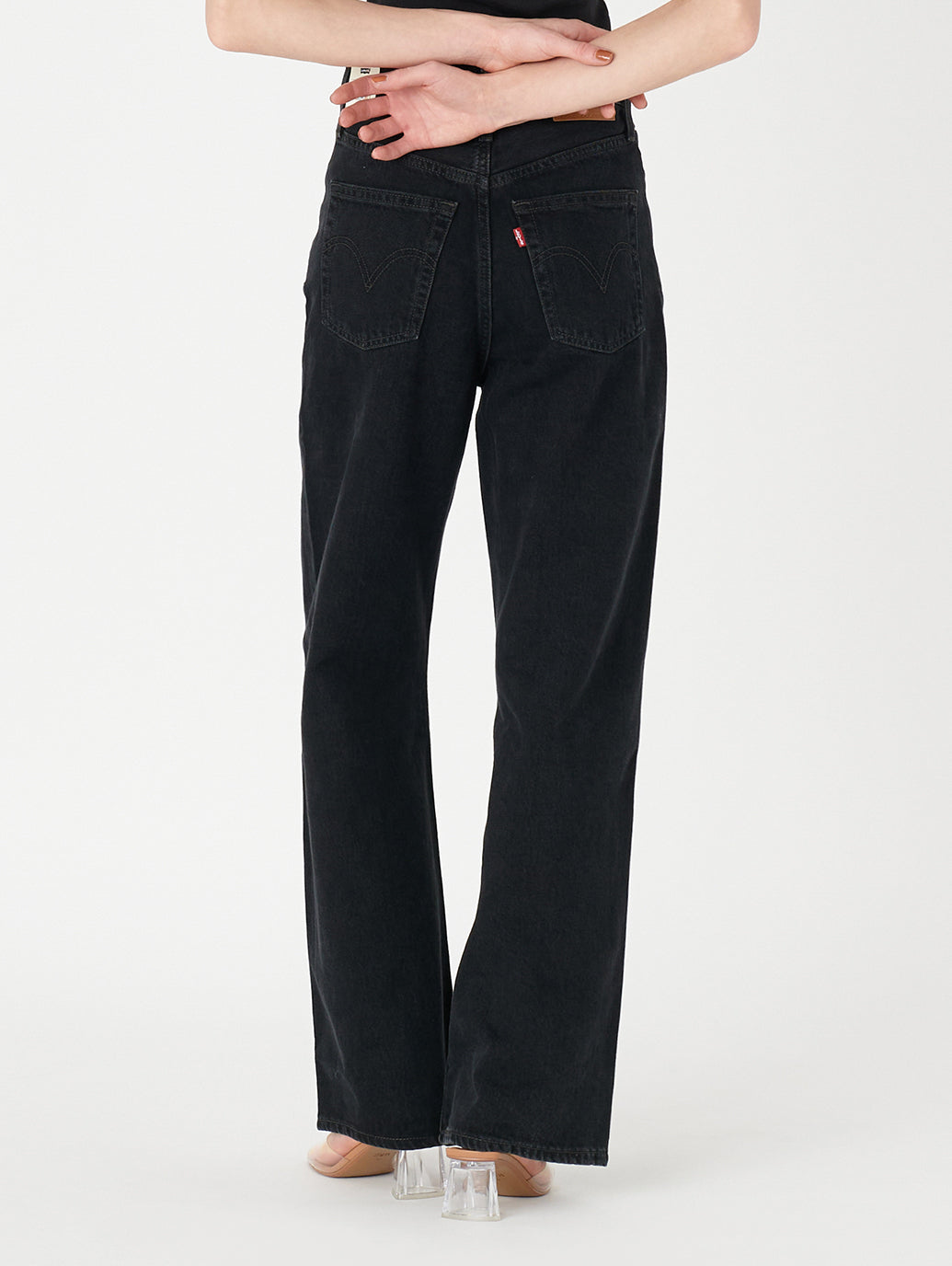 RIBCAGE WIDE LEG ブラック