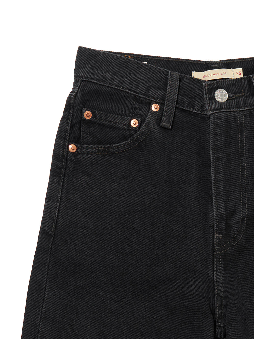 RIBCAGE WIDE LEG ブラック