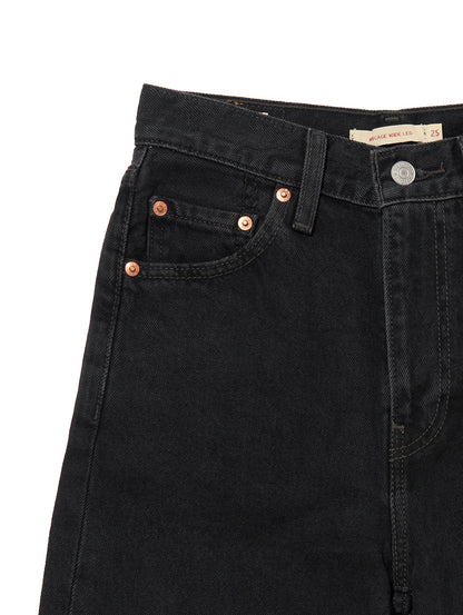 RIBCAGE WIDE LEG ブラック